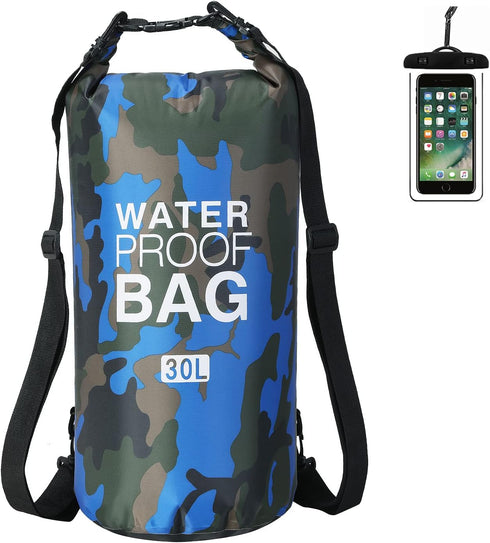 YDYJKI Waterproof Dry Bag Backpack, 2L/5L/10L/20L/30L Floating Roll Top Dry Compression Sack for Kayaking