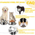 CAQ Dog Cat Bowls Stainless Steel, Small Food Water Bowl Set for Indoor Pets, Non-Slip Removable Rubber Base, Set of 2