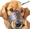 BARKLESS Soft Leather Dog Muzzle for Large Dogs, Secure Anti-Barking Design, Breathable, Adjustable, Allows Drinking
