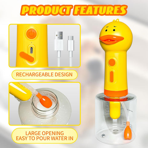 Dog Shampoo Frother, Pet Bath Brush - Deep Cleaning Foam Machine with 350ml Capacity, Shampoo Sprayer