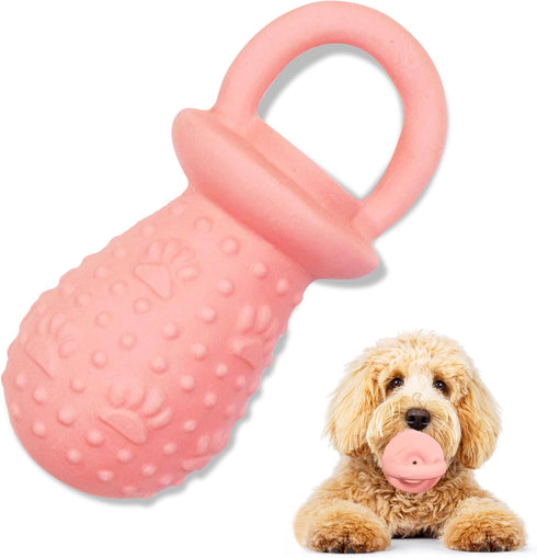 Latex Chew Dog Toys, Novelty Squeaky Pacifier Dog Toys, 5.2" Durable Pacifier