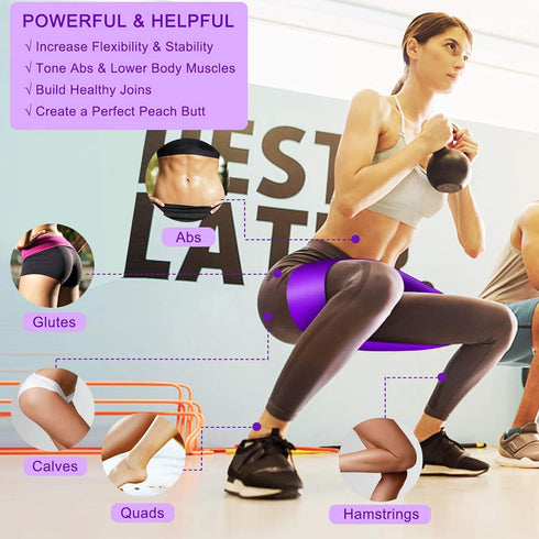 Resistance Bands Set, 3 Pack Professional Latex Elastic Bands for Home or Gym Upper & Lower Body Exercise