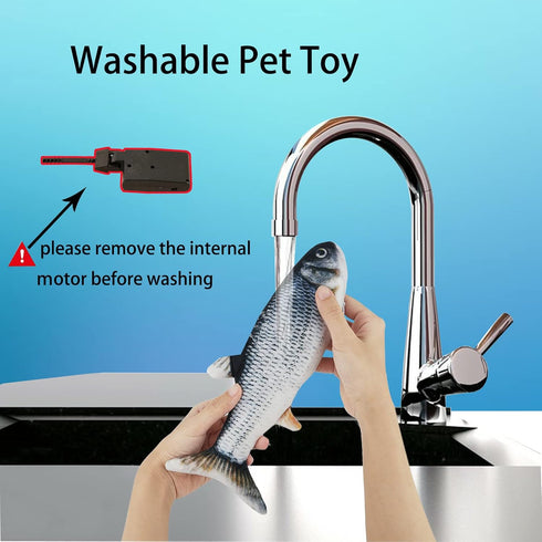 Flopping Fish Electric Moving Dog Toy, Realistic Flopping Fish for Interactive Play, Chew Toy for Small Medium Dogs