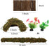 6 PETKNOWS Hermit Crab Accessories, Pieces Hermit Crab Climbing Toys Coconut Shell Hut with Moss Ladder and Natural