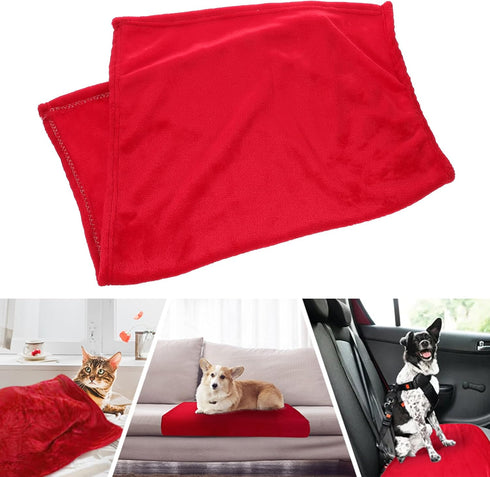 PartyKindom Dog Blankets for Small Medium Large Dogs, Washable Soft Plush Reversible Pet Blanket, Couch Protector Cover
