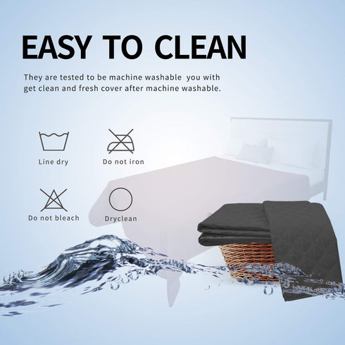 Easy-Going 100% Waterproof Dog Bed Cover, Non-Slip Washable Reusable Incontinence Bed Underpads for Pets (86X82 in,
