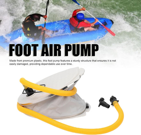 Depisuta 9 Inch Foot Air Pump, Manual Foot Pump Inflator with HR Adapter for Inflatable Boats, Air Beds, Mattresses