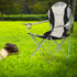 Kcelarec Portable Folding Camping Chair with Arm Rest Cup Holder and Carrying and Storage Bag (Medium-Grey&Black)