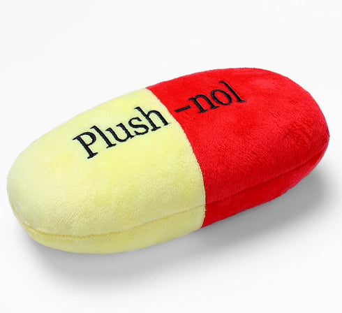Dog Squeaky Pill Toy - Funny Stuffed Toys for Puppy and Adult Play, Cute Capsule for Training and Fetch for Small