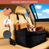 TOPOmerice Cozy 30 lbs Elevated Dog Car Seat for Small Dogs Luxurious Dutch Suede Leather Pet Booster with Adjustable