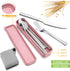 HaWare 9-Piece Portable Travel Silverware Utensils with Case, Stainless Steel Flatware Set for Camping Office School