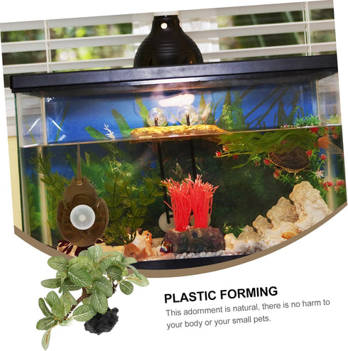 BESTOYARD Fish Tank Landscaping Plants, Aquarium Decorations, Reptile Tank Silk Tree, Plastic Fish Bowl Decor