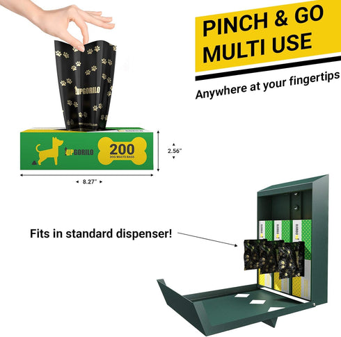 3 Set 600 8 13 Dog Waste Station - Roll of Premium Pet Waste Bags, Extra Thick and Strong Dog Poop Bags, Guaranteed