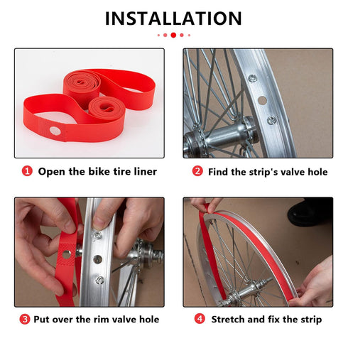 psler Bicycle Rim Liner, Bike Tire Liner Tape Strips A Pair Bicycle Accessories 24 Inches