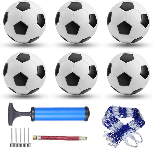DHYLRICHER 6 Pack Classic Soccer Balls Size 5/4/3 Includes Ball Pump and Net