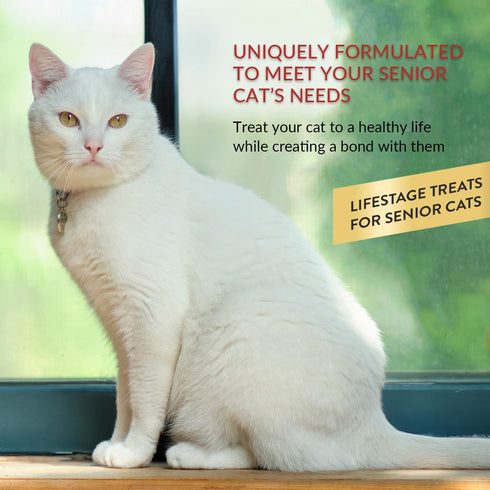 INABA Churu for Senior 10+: Creamy Lickable Cat Treats with Taurine, Vitamin E & C, 0.5 oz Each, 24 Tubes