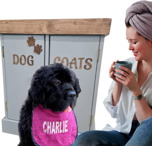 Customizable Dog Bib with Name - Stylish & Waterproof