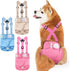 Idepet Female Dog Diapers with Suspender Detachable, 3 Pack Washable Reusable Girl Doggie