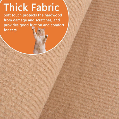 Cat Scratching Mat - 118"x16" Trimmable Carpet Mat, Large Self-Adhesive DIY Replacement Pad