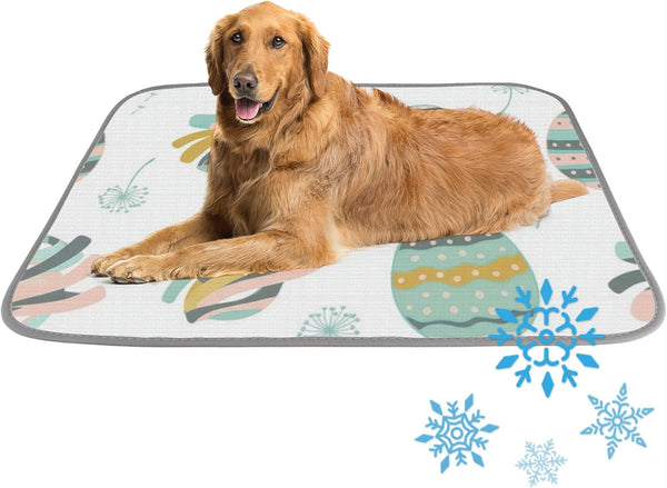 imiBBWQu Cooling Mat for Dogs Easter Eggs Cooling Pad Mat Washable Pet Ventilation