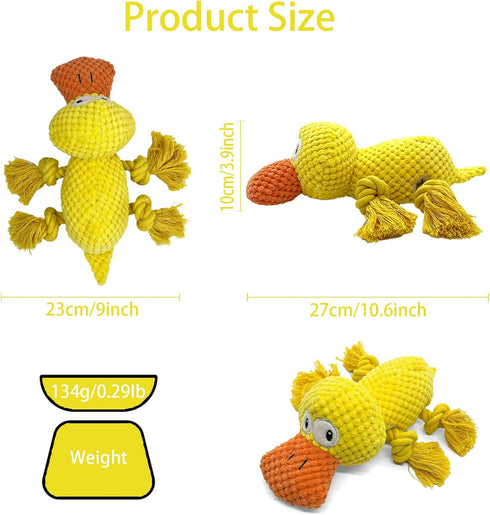 Indestructible Dog Squeak Toys for Big Dogs - Durable Chew Toys for Aggressive Chewers, Suitable for All Sizes