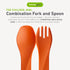 humangear GoBites Uno Portable & Convertible Travel Utensils, Multi-Functional Spork, Orange