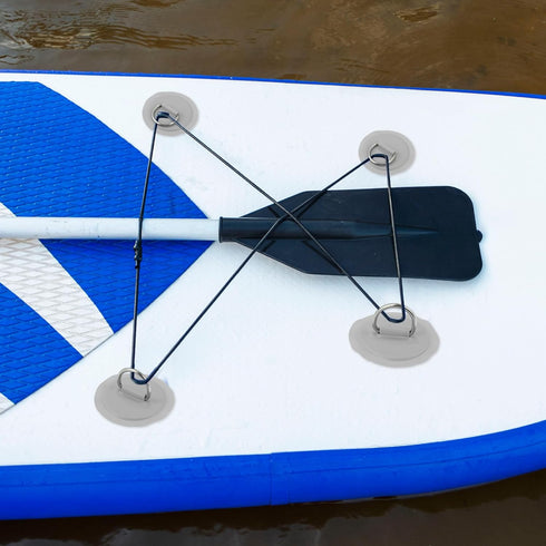 X AUTOHAUX 6pcs D Ring Patch, 8cm PVC Stainless Steel Round Shape Pad Set for Inflatable Boat Kayak Canoe Deck