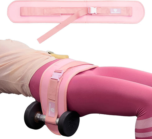 Hip Thrust Belt, Fully Upgraded for Dumbbells, Comfortable Home Gym Belt with Anti-Slip Pads