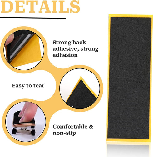 Hasefam 15Pcs 4.33x1.5inch 15Pcs) Fingerboard Foam Grip Tape, Quality Wooden Board Strong Adhesive Foam Anti Slip