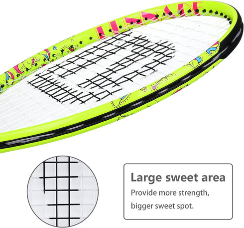 Tennis Racket for Kids, Junior 19/21/23/25 Inch Youth Racquet with Cover, Beginner Boys and Girls