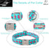 Cotton Dog Collar for Medium Dogs, Adjustable Cute Boy Girl Collar with Metal Buckle, Summer Flamingo