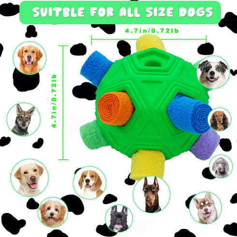 Snuffle Ball for Dogs, Interactive Puzzle Ball, Natural Foraging Skills Slow Feeder Training Toy (Green)