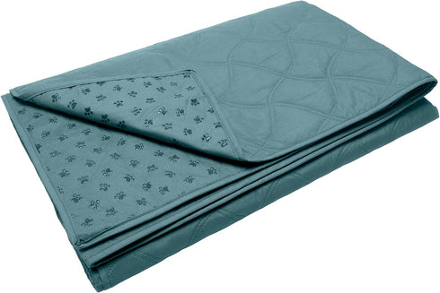 Furhaven Waterproof & Non-Slip Twin Size Mattress Cover Protector for Dogs & Cats, Washable, Nile Blue, Small/Twin Size