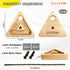 2 pack 3 Portable Hangboard Rock Climbing, Triangular Wooden Climbing Fingerboard with Multi-Depth Pockets, Finger