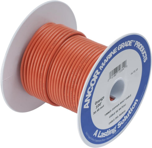 Ancor 100510 Marine Grade Electrical Primary Tinned Copper Boat Wiring (18-Gauge, Orange, 100-Feet)