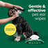 Earth Rated Pet Ear Wipes - Hypoallergenic Wipes for Dogs & Cats to Remove Dirt and Wax Build Up, Oatmeal Scent, 60