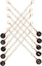 BESPORTBLE 10pcs Black Metal Hanging Cup Chain with Lobster Clasp, Decorative Number