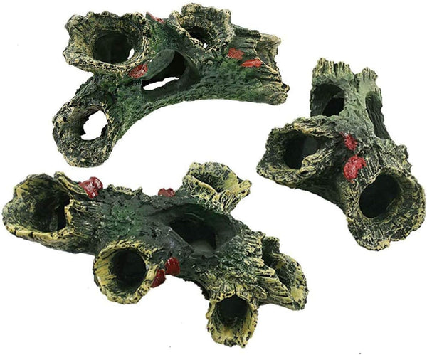 Tfwadmx Decaying Trunk Aquarium, Small Resin Ornament for Betta Fish, 20 Gallon Fish Tank Hideout Caves