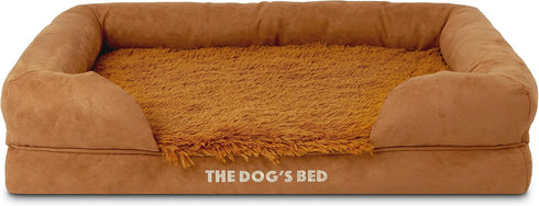 Replacement Outer Cover ONLY for The Dog's Bed, Washable Fur Fabric, Medium (Teddy Bear Brown Faux Fur)