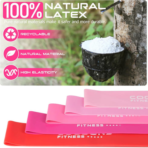 Resistance Bands for Working Out, Exercise Bands for Women & Men, Latex Elastic Bands for Yoga, Pilates, Fitness, Home