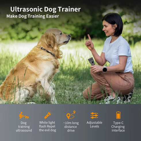Joroki Ultrasonic Bark Deterrent, Anti Bark Device, 16ft Range, Dog Behavior Aid, Safe for Dogs