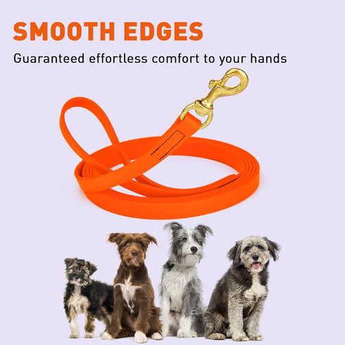 Viper Biothane Working Tracking Lead Leash, Long Line for Dogs, 3/4" x 33ft, Hunter Orange