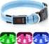 Light Up Dog Collars - Rechargeable LED Reflective Dog Collar for Night Walking - Adjustable Glow Collar (Blue, Small)