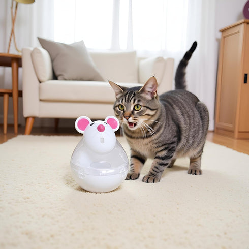 SquarezhenBo Mouse Shape Interactive Toys for Cats Toy,Play Cat Toy Pet Cat,Kitte Treat Holder Food Storage Dispenser