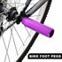 X AUTOHAUX Pair Aluminum Alloy Rear Foot Pegs, Universal Purple Footrests for BMX MTB Bike Fit 3/8 Inch Axles