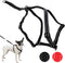 Sporn Medium Dog Harness, Black, Nylon with 4 Control Options & Easy-Grab Handle for Dogs up to 75 lbs