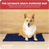 My Doggy Place Navy Blue Microfiber Dog Mat for Muddy Paws, 18" x 24" - Quick-Drying Non-Slip Cleaning Mat