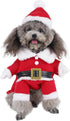 Mogoko Dog Cat Christmas Santa Claus Costume, Funny Pet Cosplay Outfits with Cap for Xmas (XL Size)