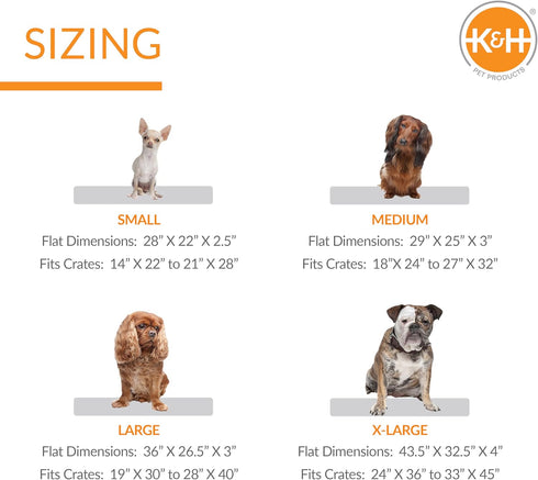 K&H Pet Products Ultra Plush Deluxe Bolster Dog Crate Pad, Portable Dog Crate Mat & Kennel Indoor Bed, Fleece Large