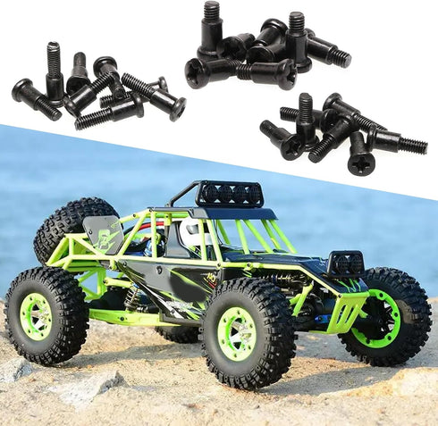 ZONEBEST 12428 Sturdy Metal Screw Accessories for Remote Controlled Toy Car Providing Secure Connection and Easy